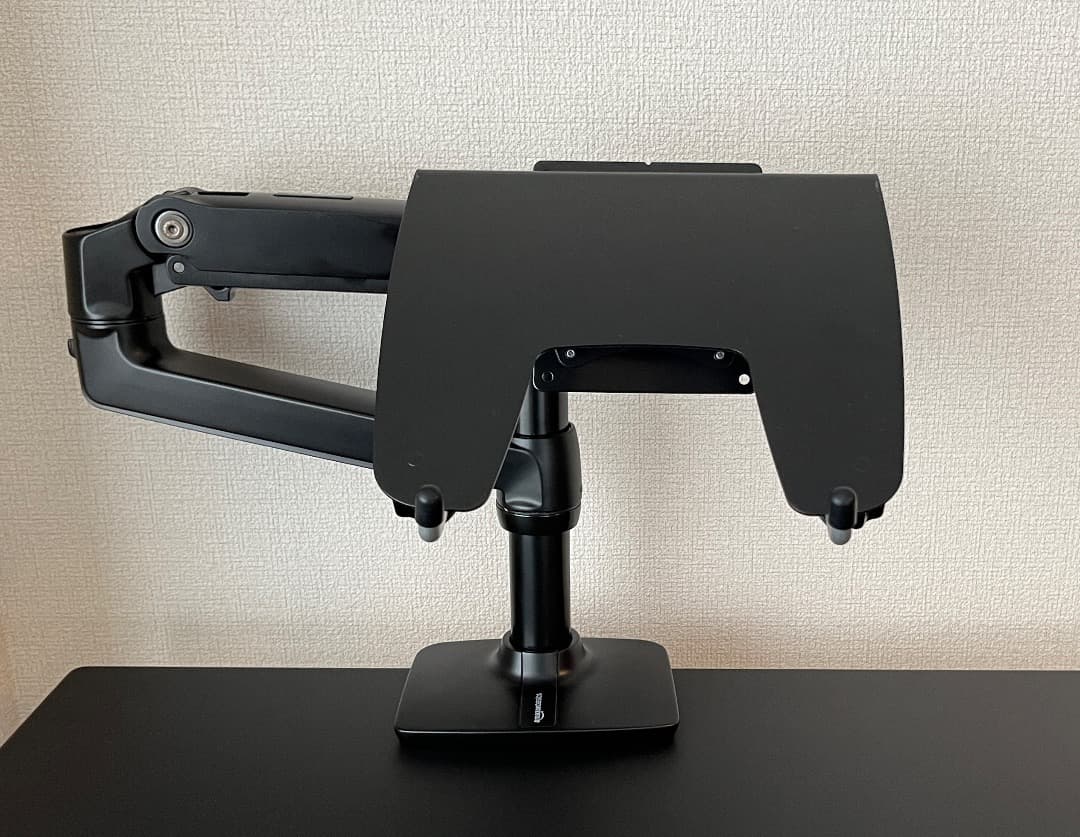 Amazonベーシック モニターアーム + ノートPC用マウントトレー ブラック