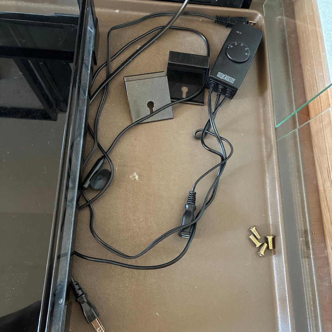 中型飼育ケージ 組み立て式 黒　ガラス製