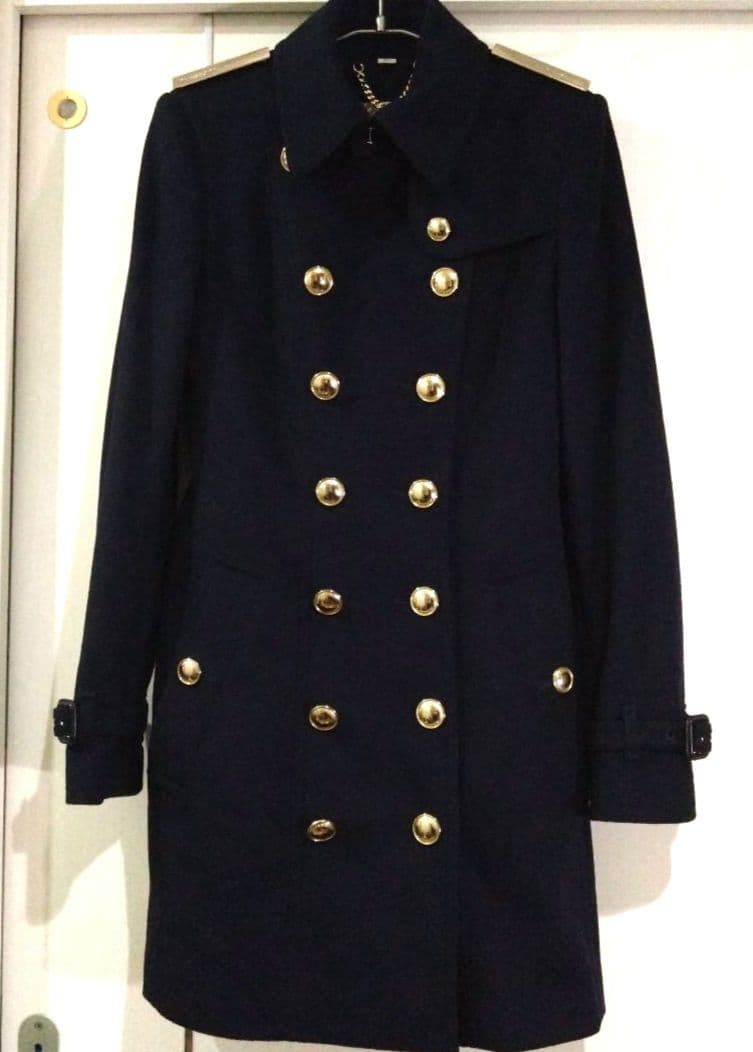 バーバリー ロンドン　ウールカシミヤ混 ナポレオンコート Pコート