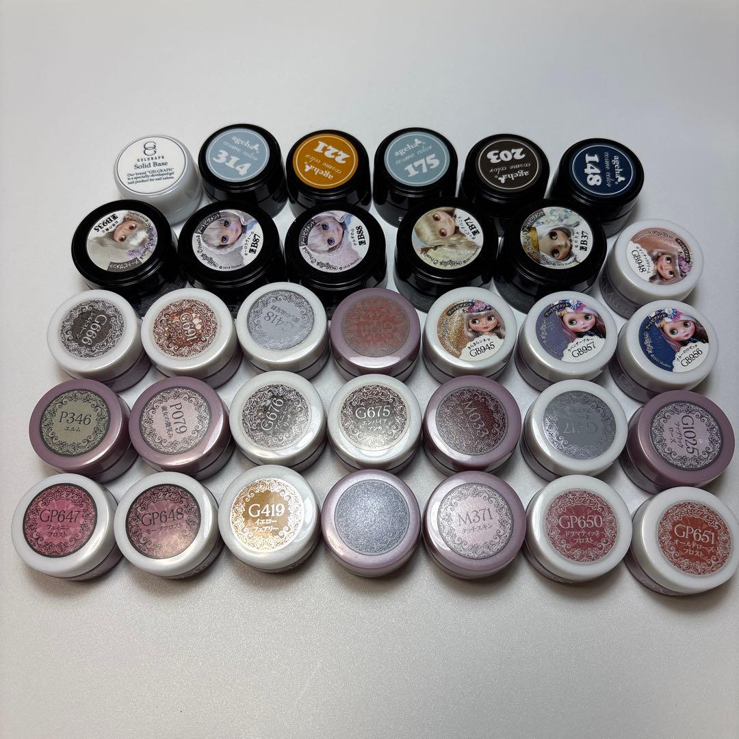 プリジェル　ミューズ＆ageha、ジェルグラフソリッドベース33個セット