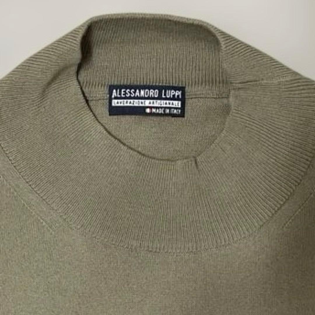 ほぼ未使用 2万 アレッサンドロルッピ サマーニット 52 L位 カーキ