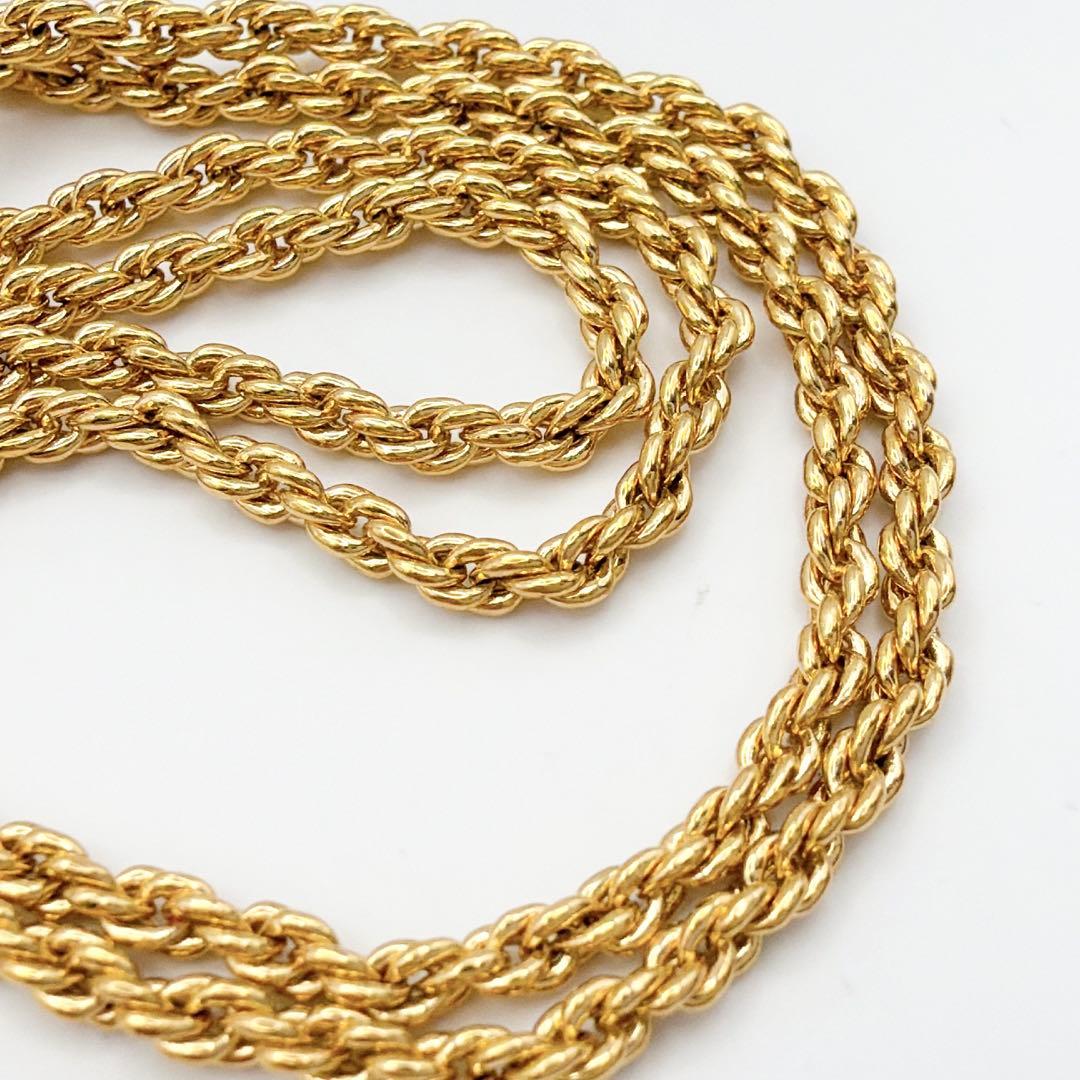 Dior ダブルリング CDロゴ ネックレス ヴィンテージ ゴールド