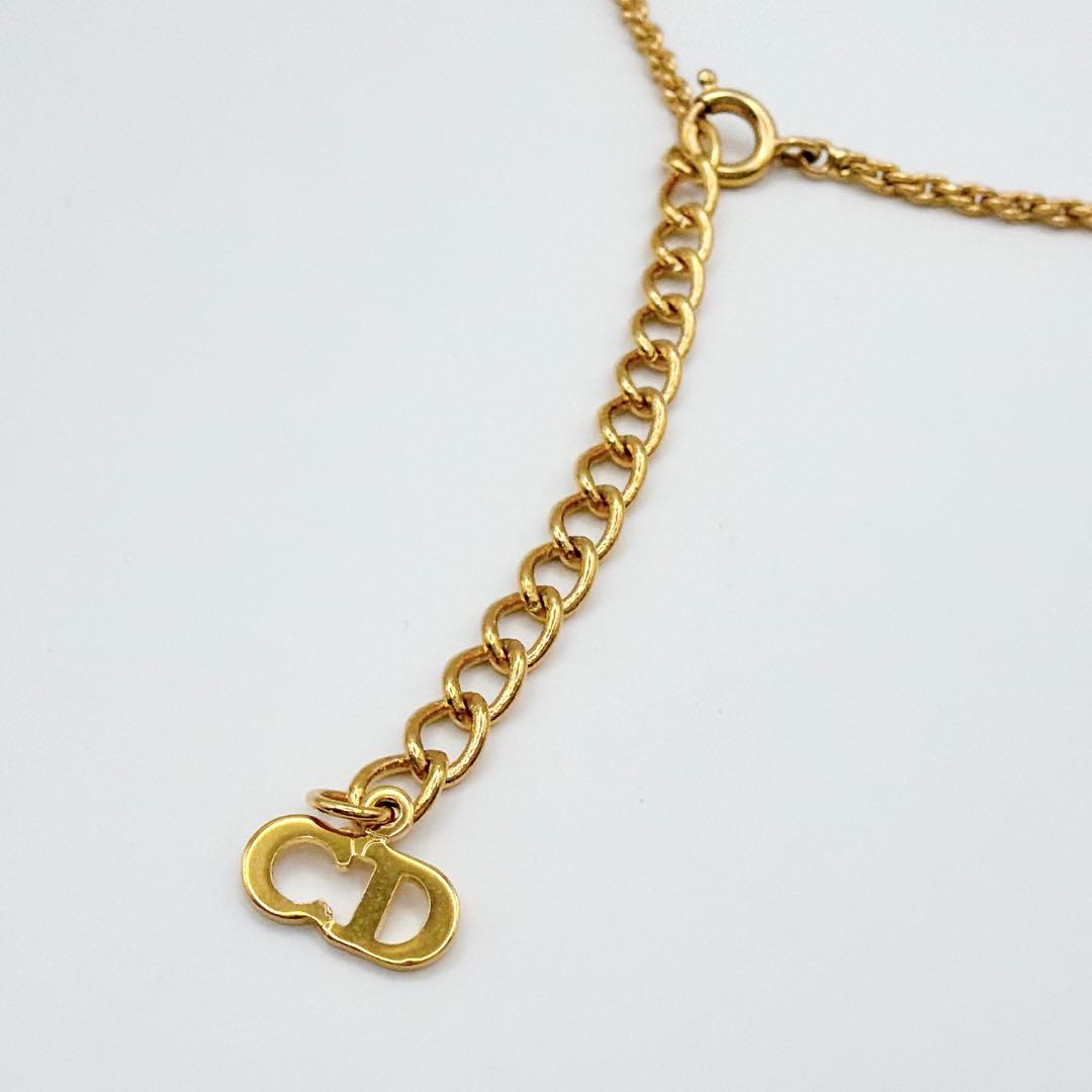Dior ダブルリング CDロゴ ネックレス ヴィンテージ ゴールド