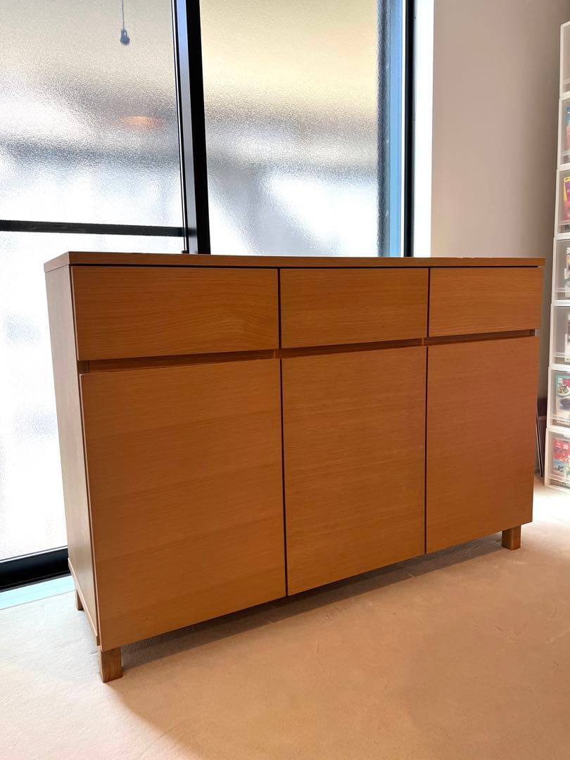 [送料込み] 希少 廃盤品 無印良品 オーク材脚付キャビネット