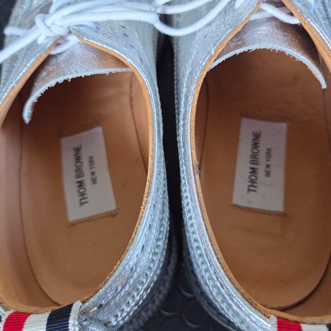 THOM BROWNE トムブラウン シルバー　ウィングチップ 26㎝