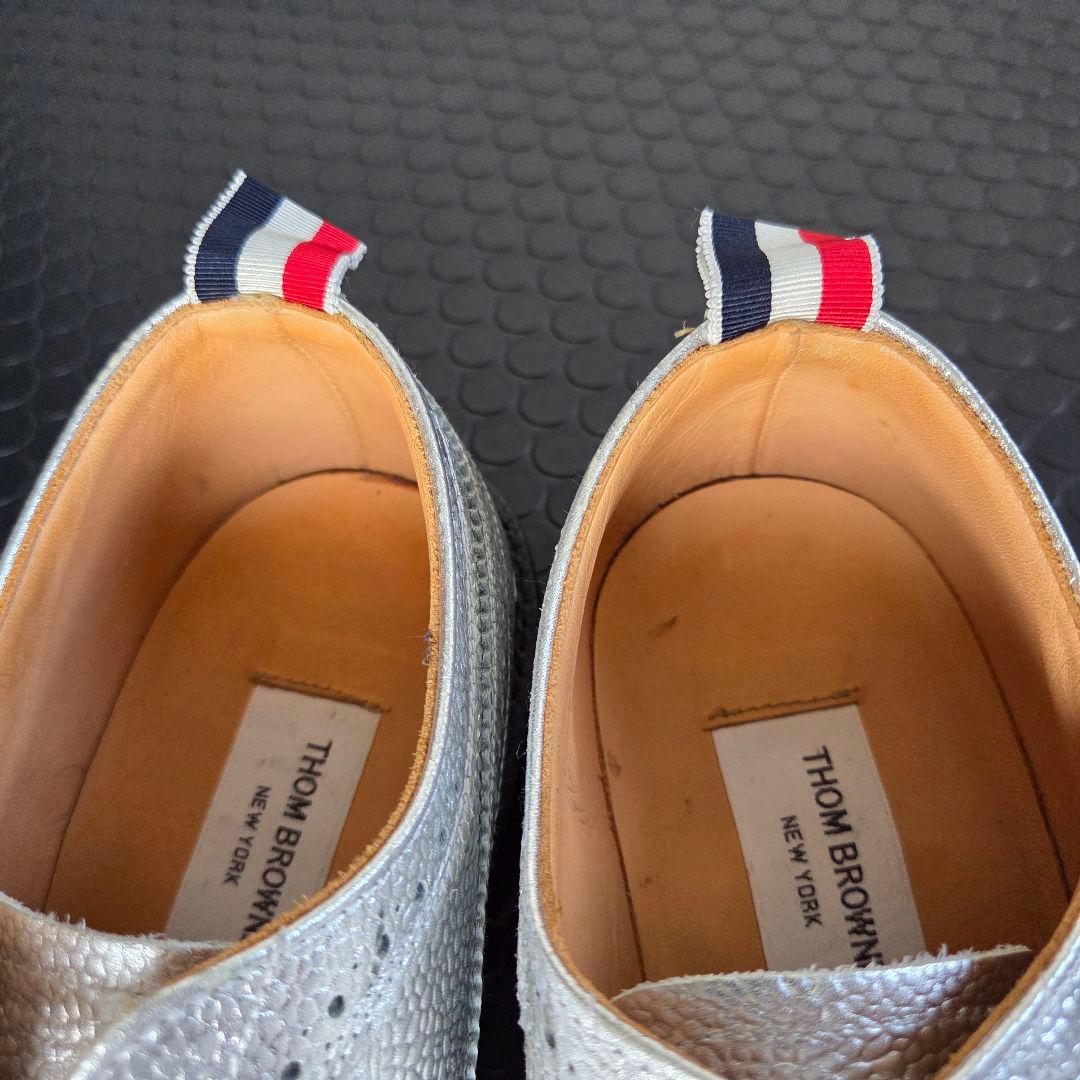 THOM BROWNE トムブラウン シルバー　ウィングチップ 26㎝