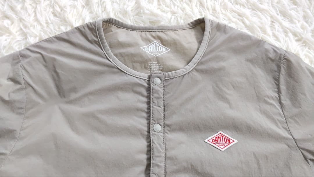 DANTON⿻ナイロンストレッチタフタノーカラー インサレーション ジャケット