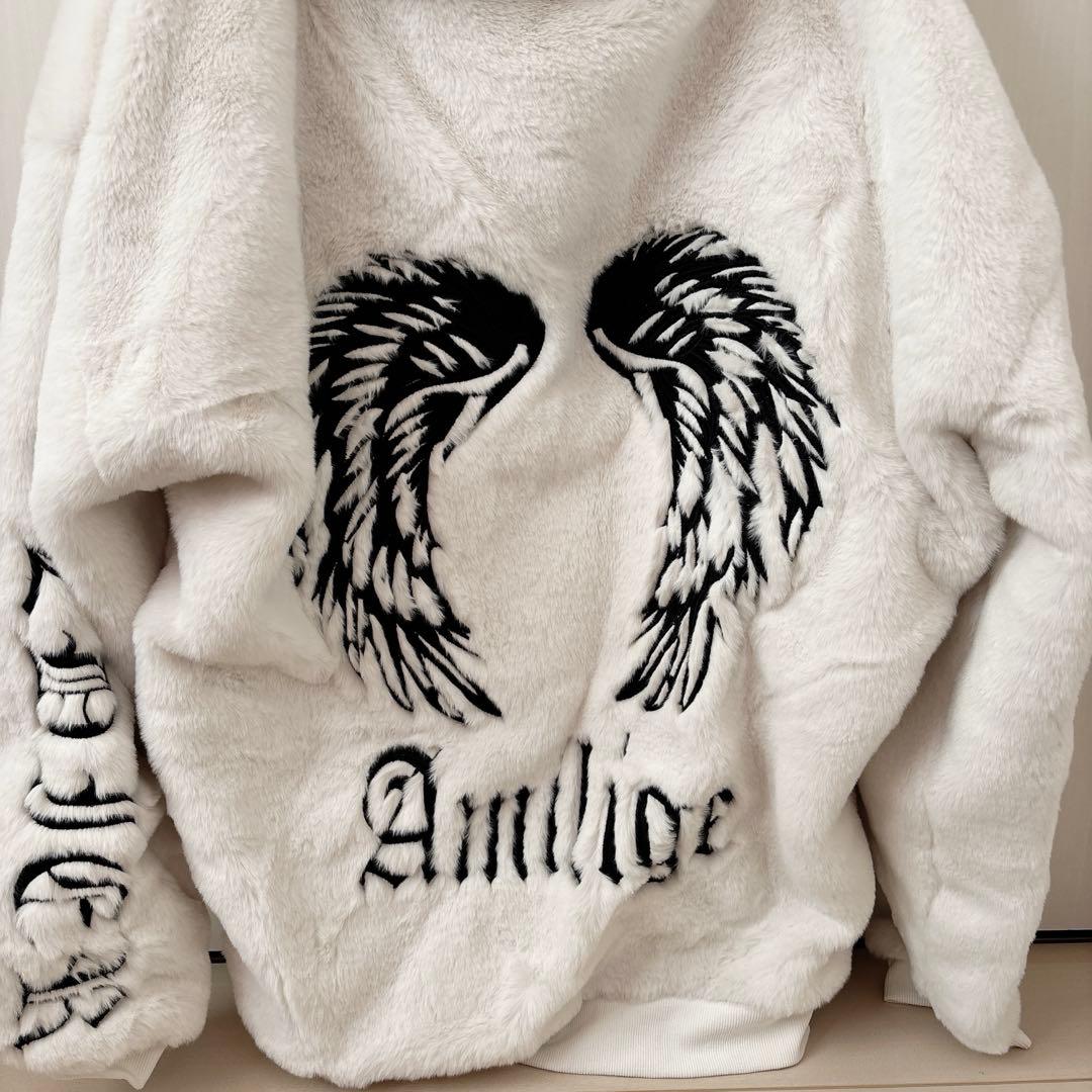 アミリージュ ロゴ刺繍ファーコート 定価26180円