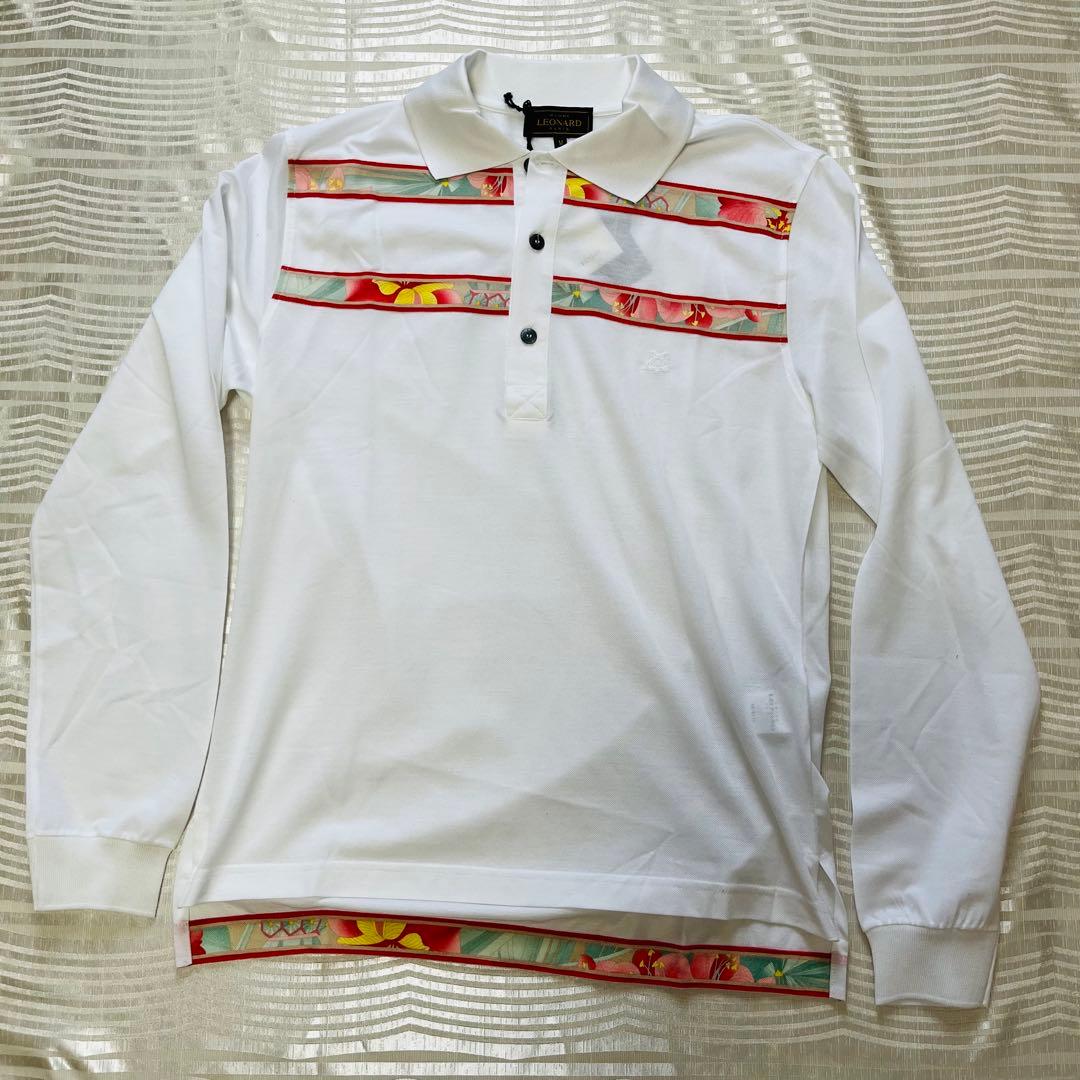 【新品•タグ付】LEONARD レオナール　長袖ポロシャツ M イタリア製