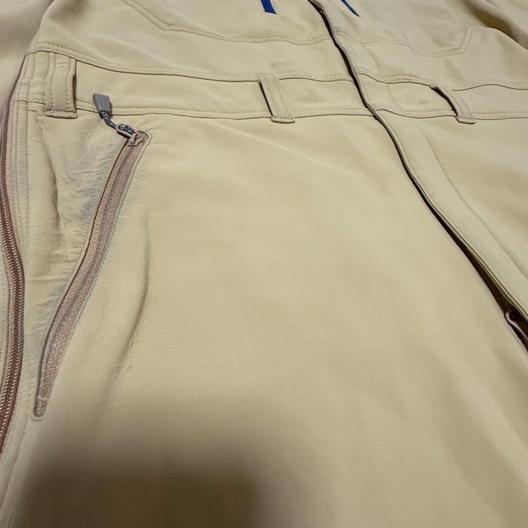 MontBell モンベル 裏起毛 ベージュ フルオーバーオール ツナギ