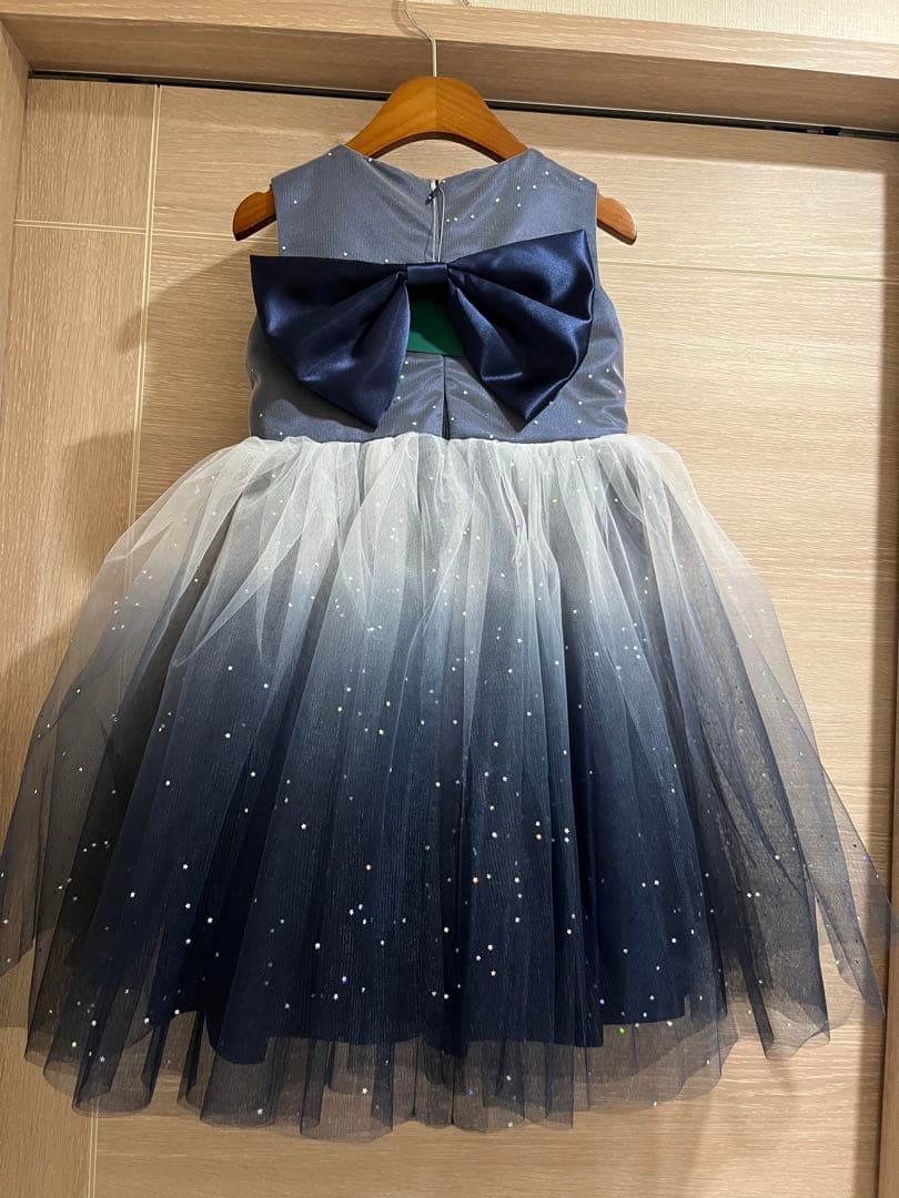 グレイネイビーシルバースタードレス　120サイズ　ドレスコ　drescco