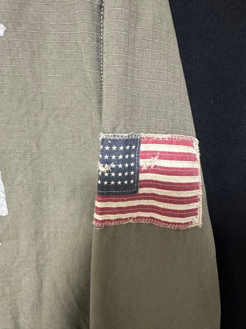 【希少】ポロ ラルフローレン ミリタリージャケット 背面ビッグプリント