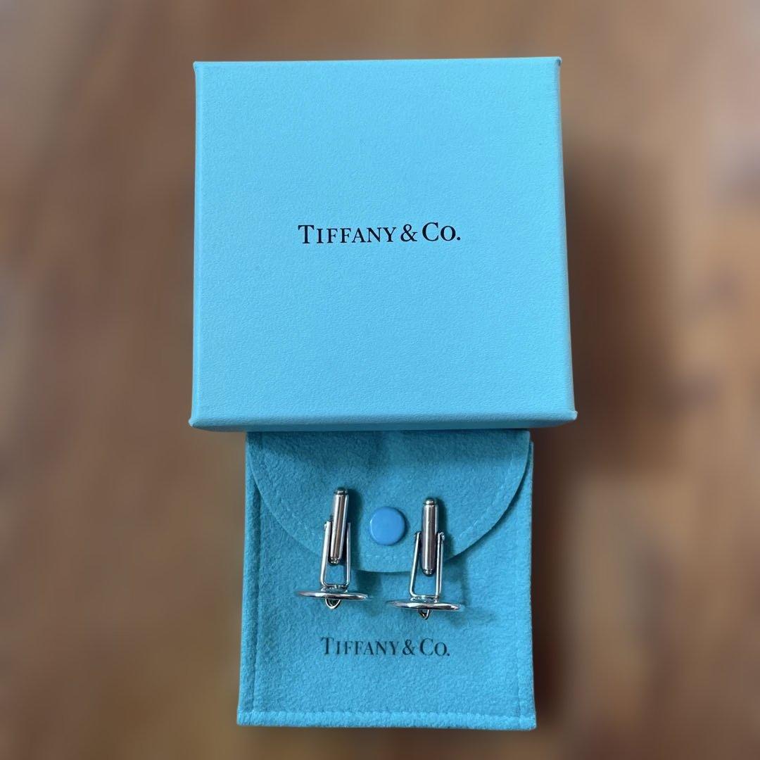 ティファニー　ボタン型　カフリンクス