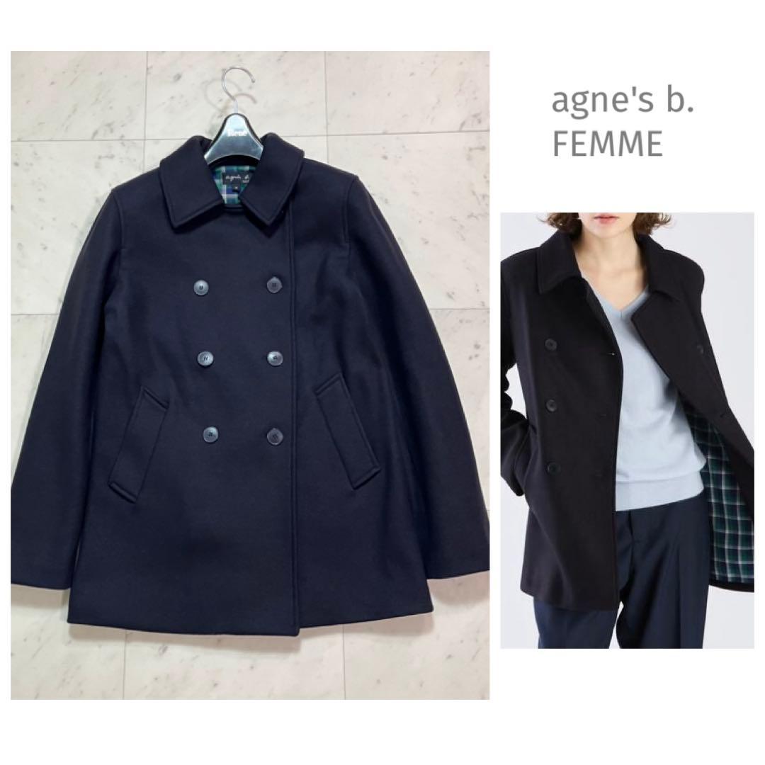agne's b. FEMME アニエスベー JQ18 ピーコート ハーフコート