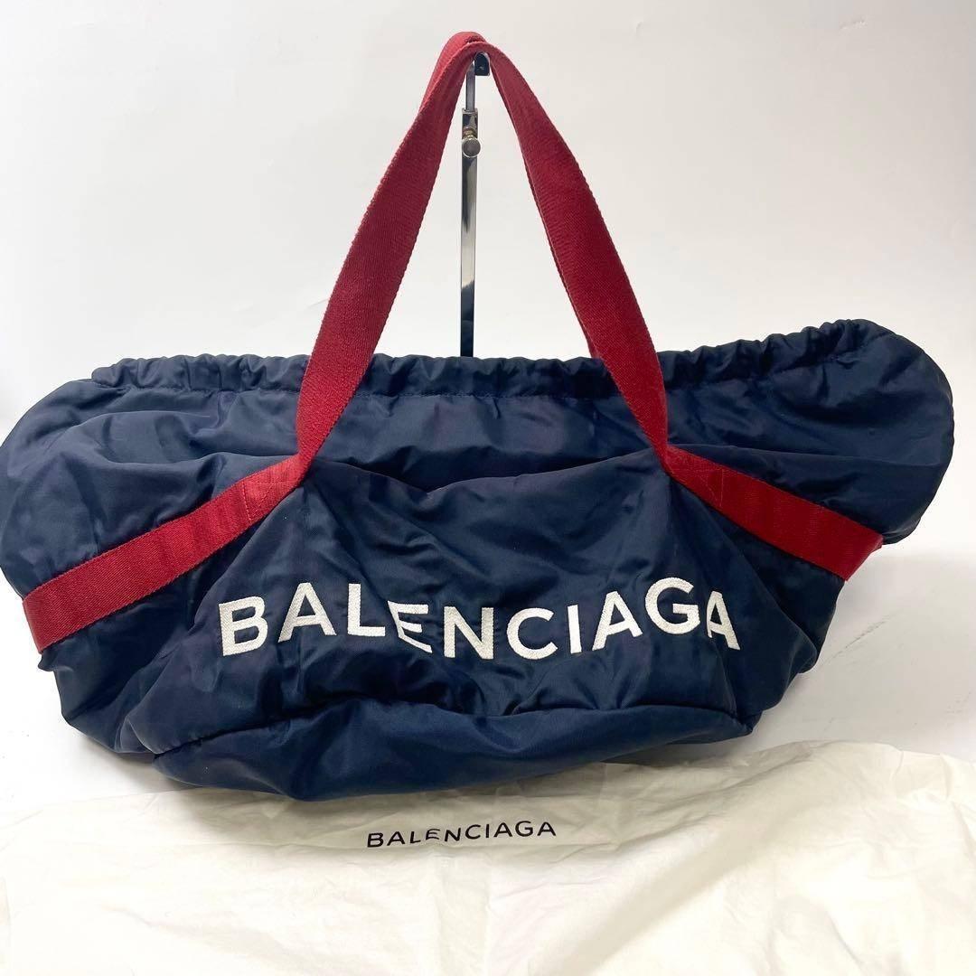 こんにちはバレンシアガ ホイールバッグ ドローストリング　ロゴ ボストン