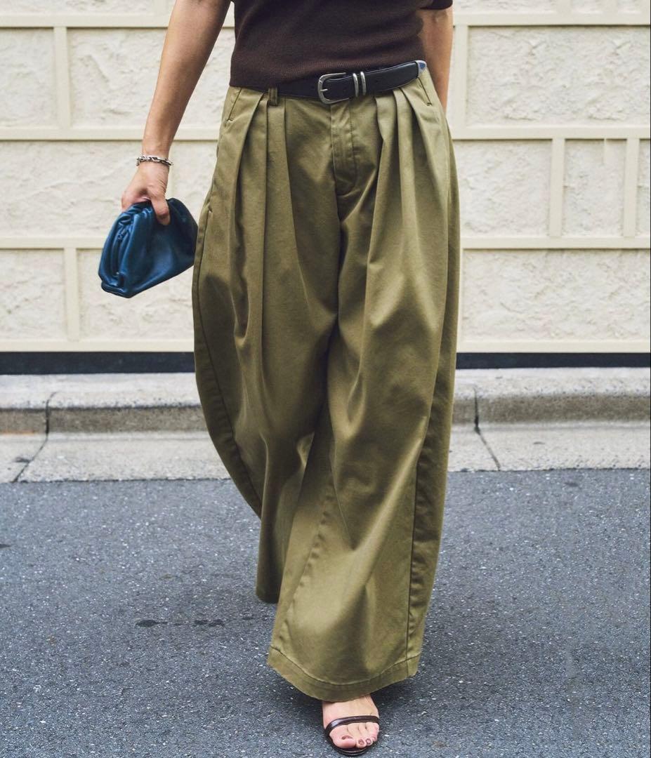 plage R’IAM リアムスーパーワイドチノパンツ34