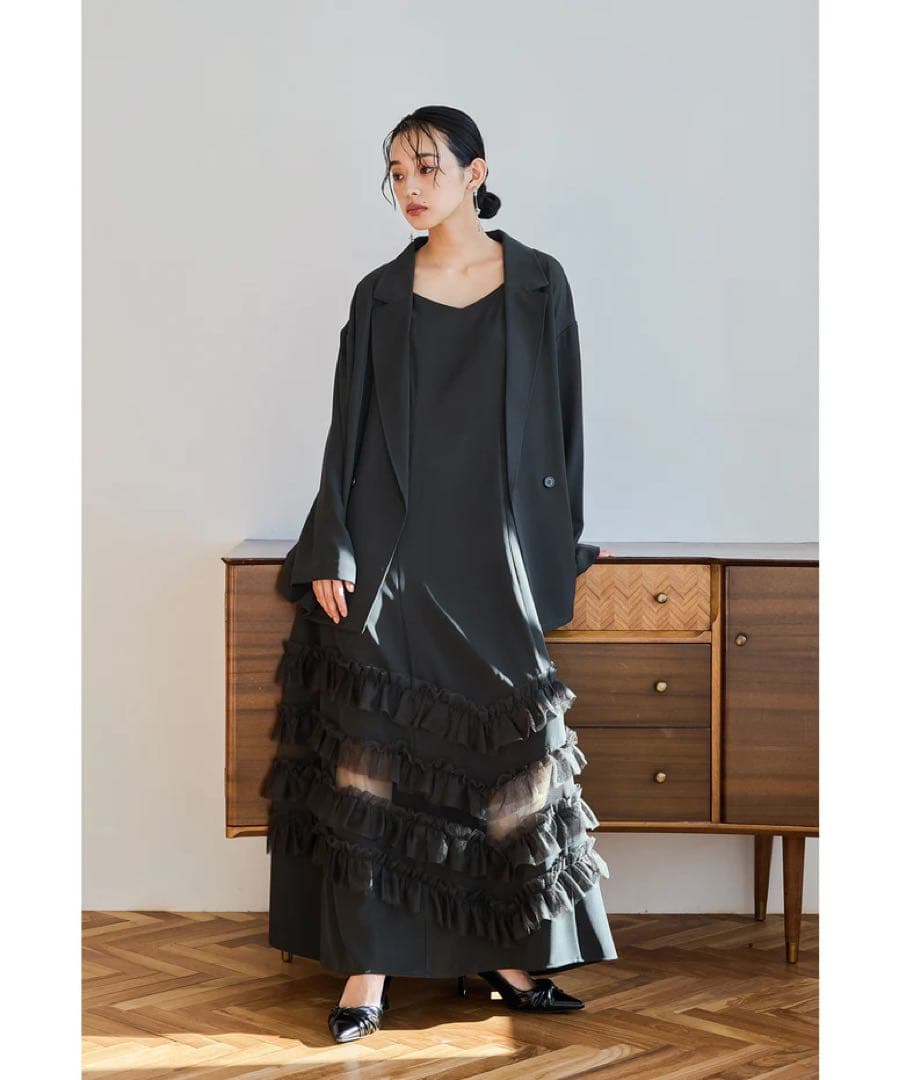 niana トランスペアレントヘムセットアップドレス 2点セット