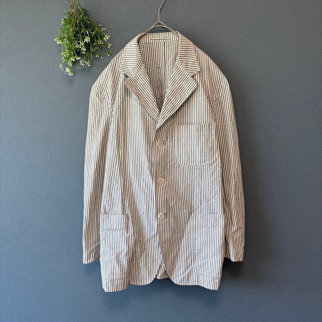 エーボンハウス［M］ヴィンテージ◎2点セット◎ストライプ柄シアサッカージャケット