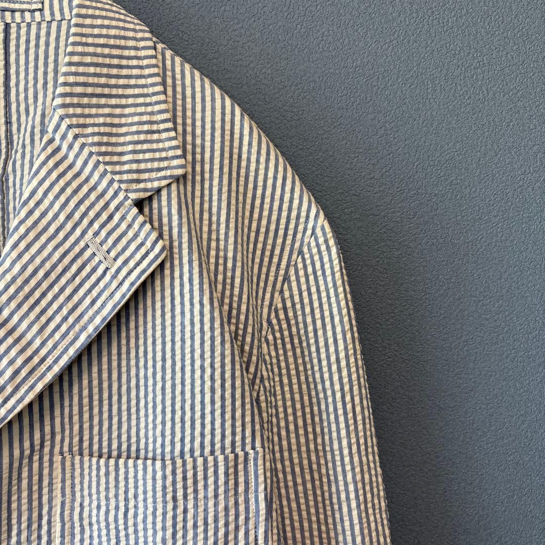 エーボンハウス［M］ヴィンテージ◎2点セット◎ストライプ柄シアサッカージャケット