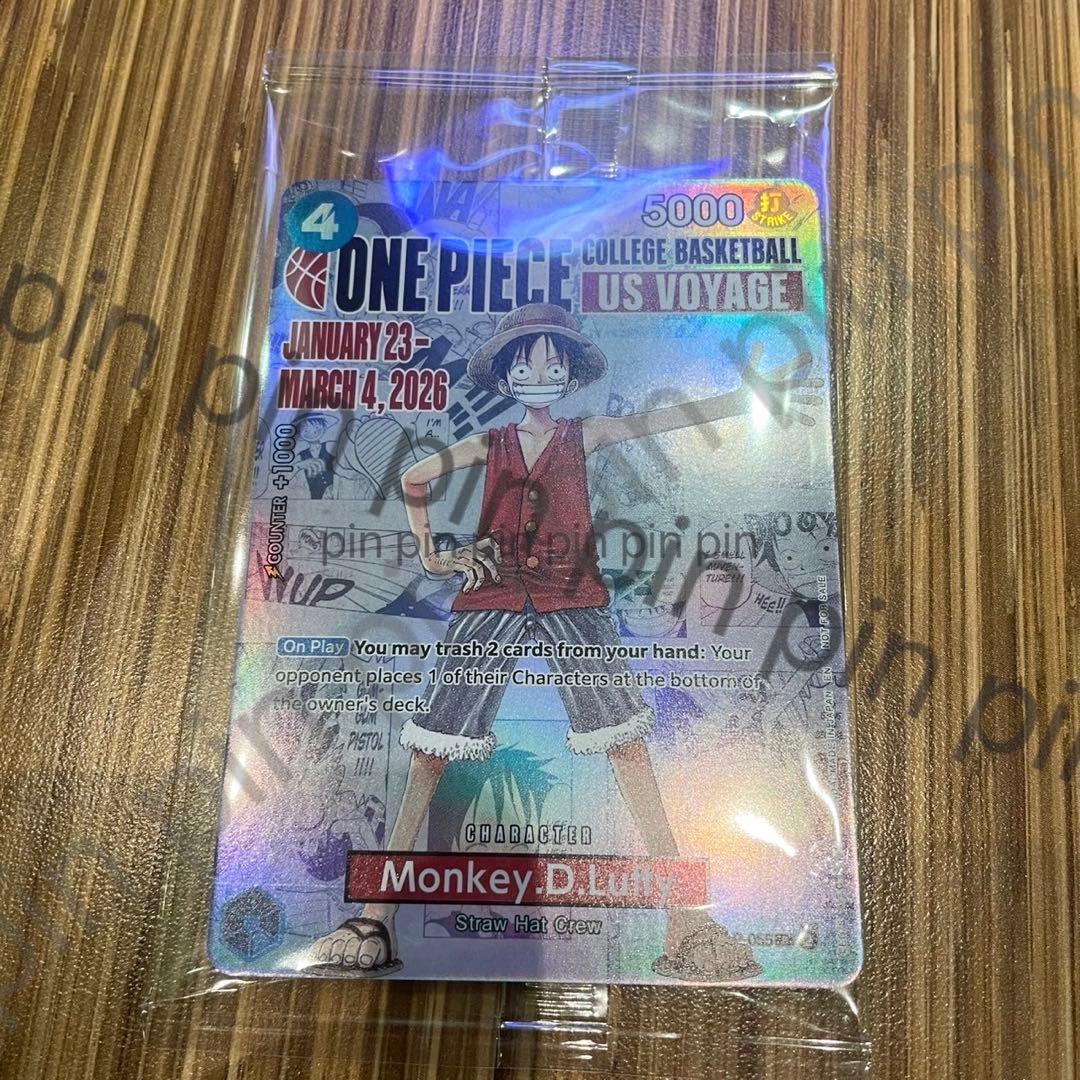 【新品未開封】ワンピースカード モンキーDルフィ アメリカ バスケ限定プロモ②