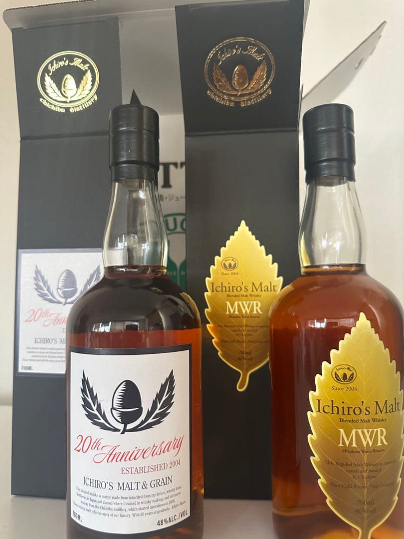 イチローズモルト20周年記念ボトル、】 イチローズモルト、ミズナラ！２本セット❗️