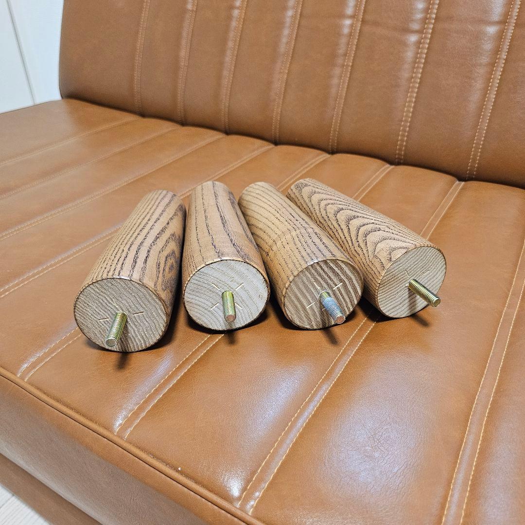 【送料込み】日本製 2人掛け ソファー 合皮 レザー調 ブラウン