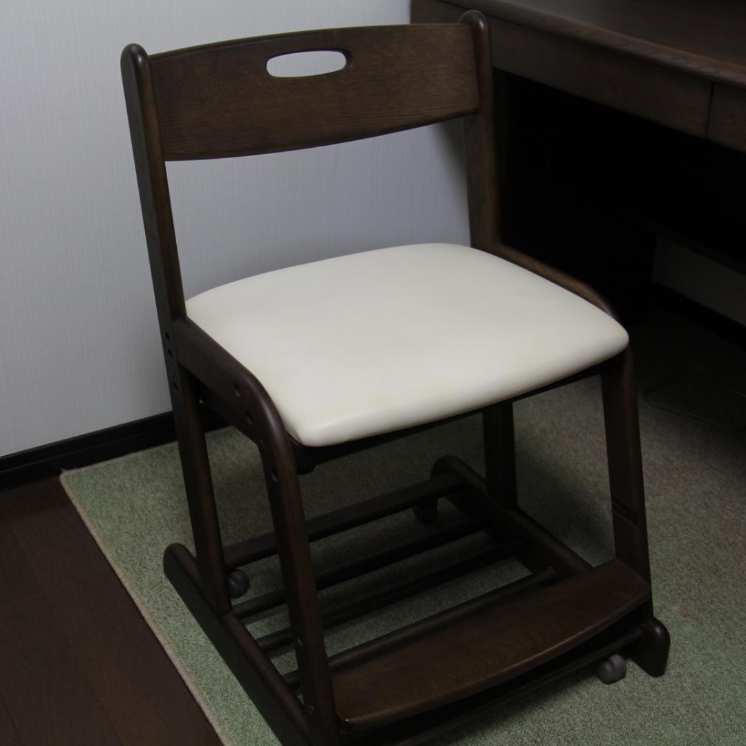 【美品】カリモク学習机（机・本棚＆ライト・椅子・ワゴン）4点セット①