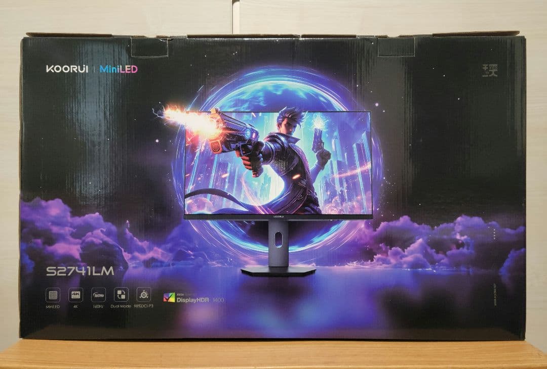 超美品KOORUI QD-MiniLED 27インチゲーミングモニター量子ドット