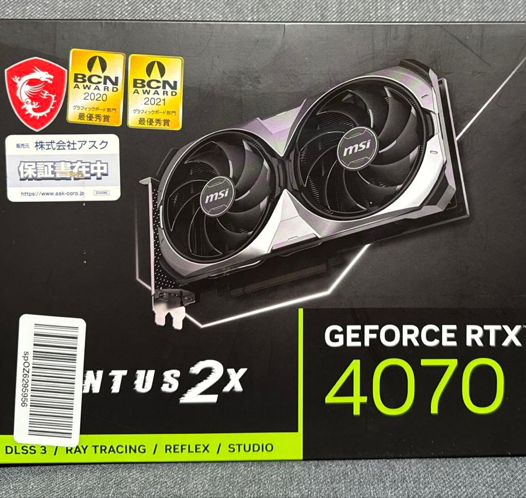 グラフィックボード・グラボ・ビデオカード GeForce RTX4070 VENTUS 2X 12G OC