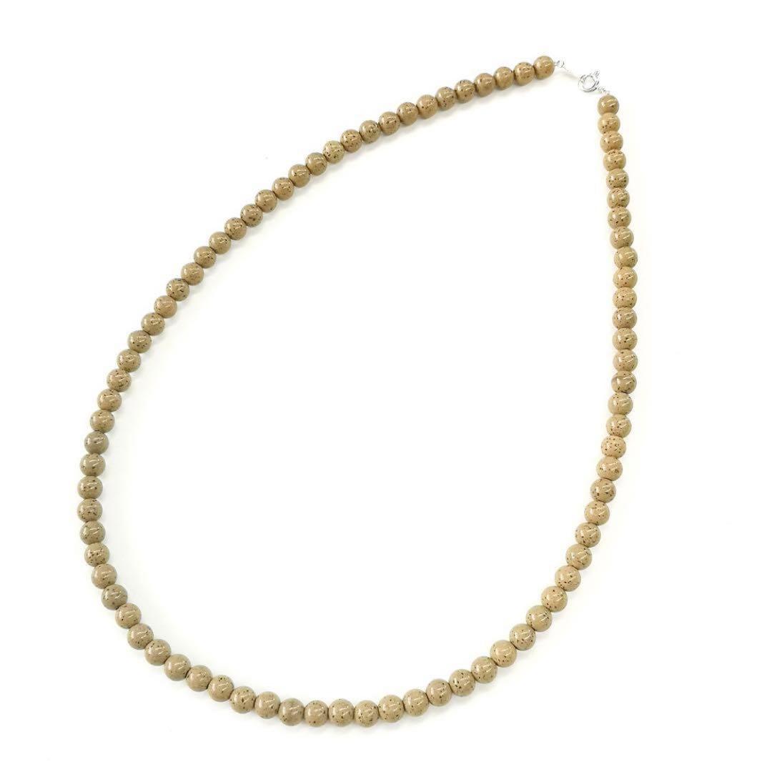 高純度タイプ 台湾産北投石8mmネックレス52cm ラジウム