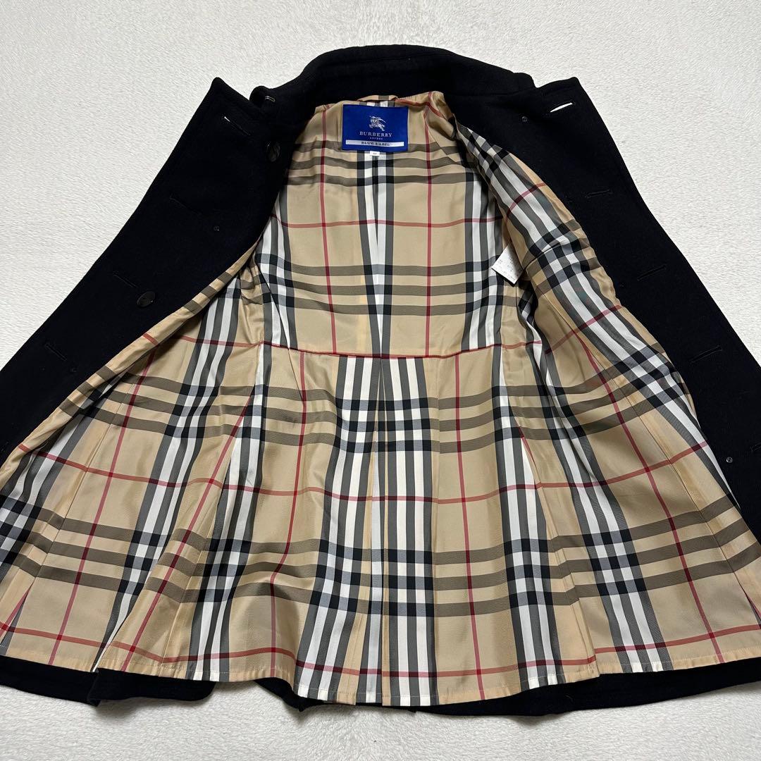 美品　BURBERRYBLUELABEL ウールコート　ノバチェック　アンゴラ混