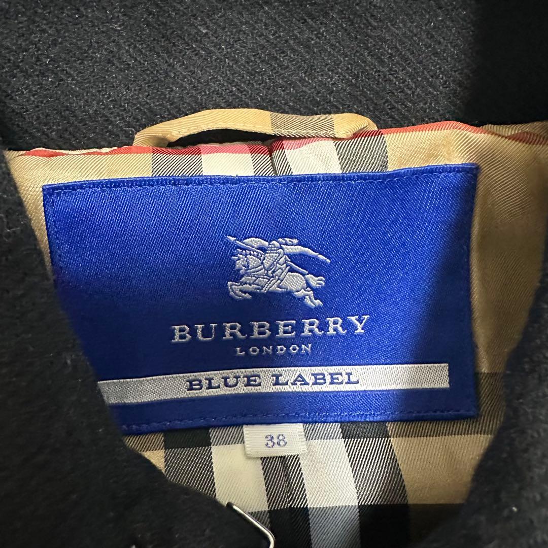 美品　BURBERRYBLUELABEL ウールコート　ノバチェック　アンゴラ混