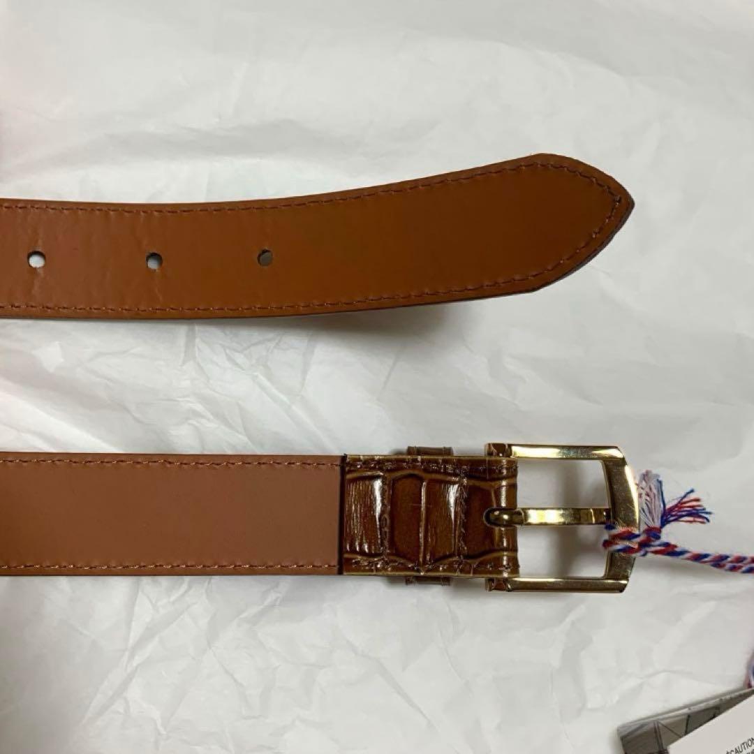 MAISON BOINET スクエアバックルレザーベルト