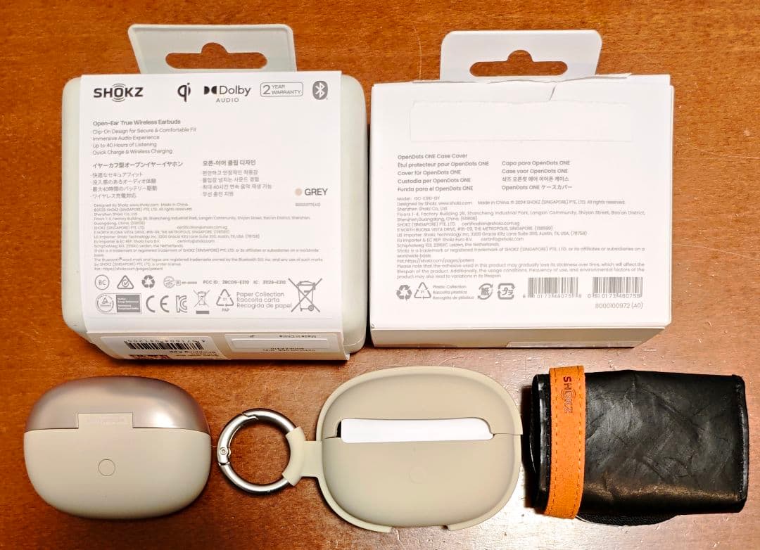 【ほぼ未使用】Shokz OpenDots ONE 純正ケースカバー・ポーチ付き