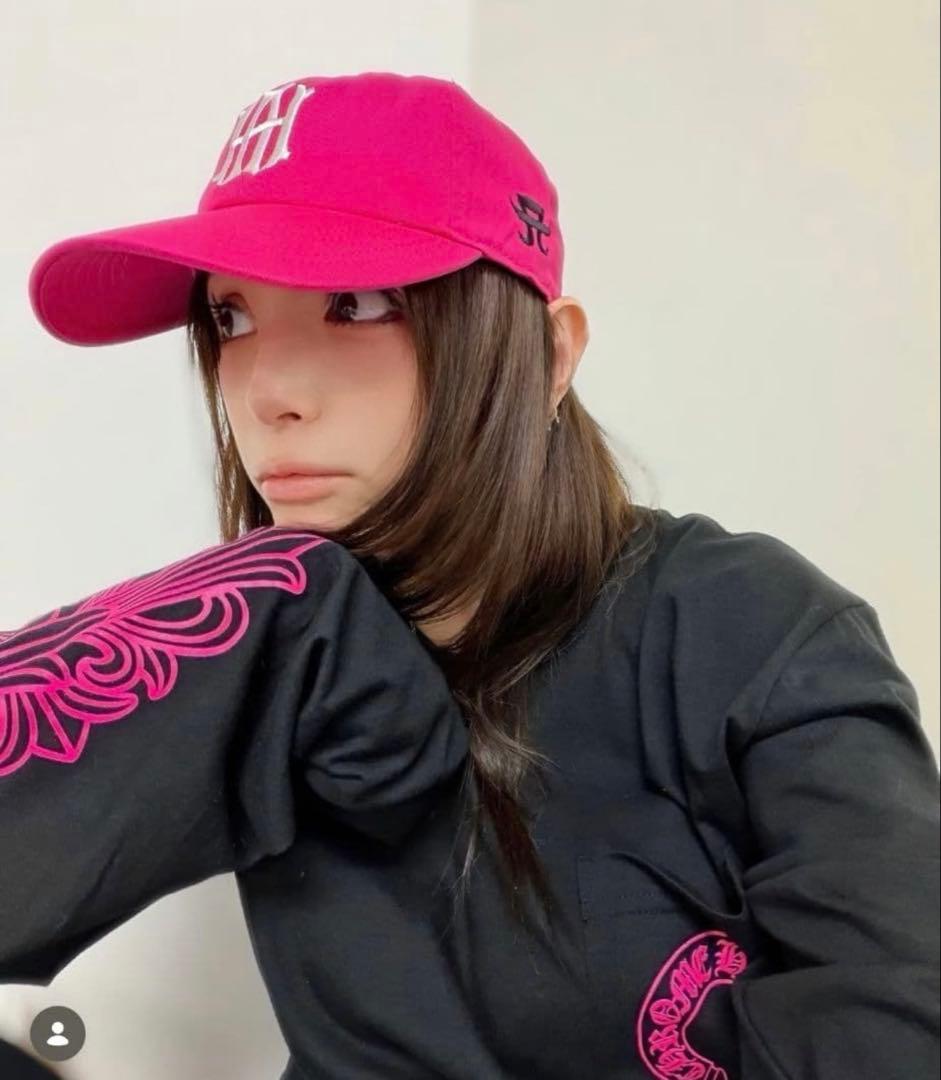 即完売品☆CHROME HEARTS ブラック× ネオンピンク ロンT Sサイズ