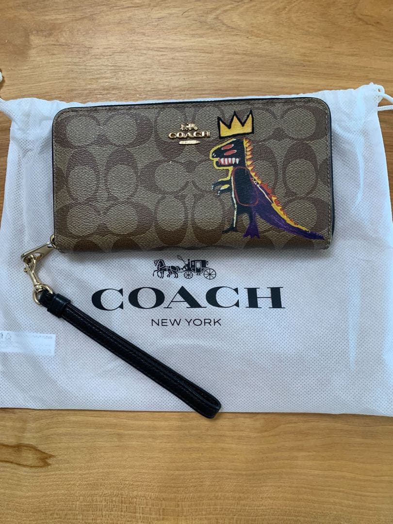 COACH コーチ 長財布 ラウンドファスナー バスキア コラボ 限定デザイン