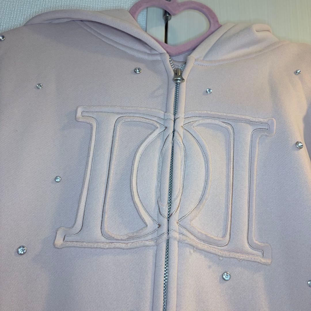 ♡ ダーリッチ Darich ♡ DDロゴビジュージップパーカー　ピンク