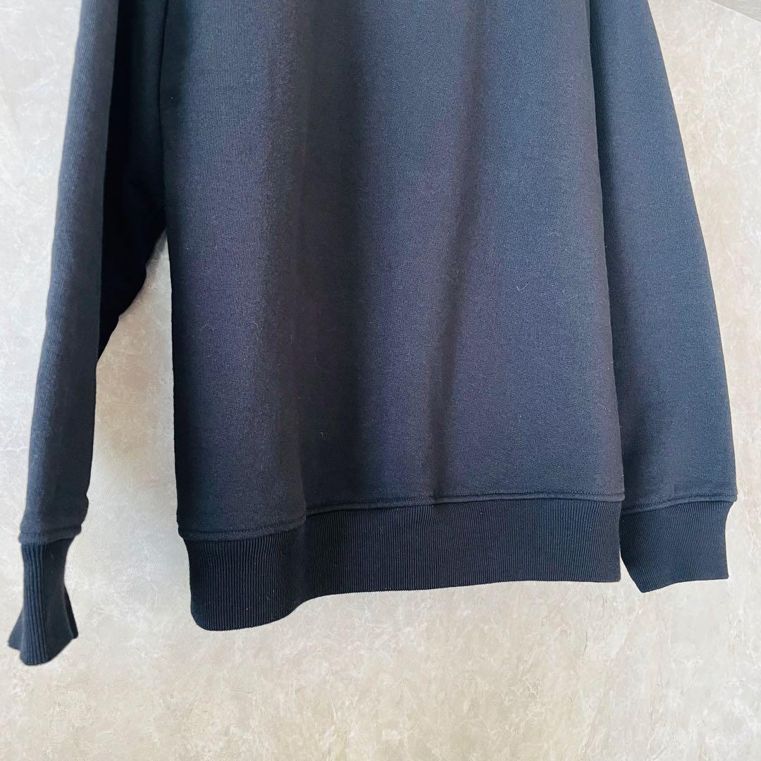 25AW COMOLI コットン裏毛クルーネック ブラック 4