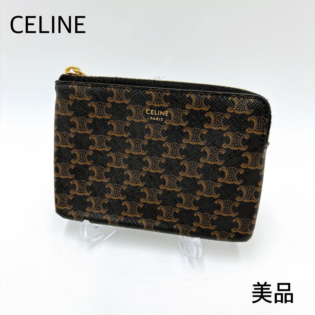 美品 ＊ CELINE セリーヌ トリオンフ ケース キーケース ブラウン