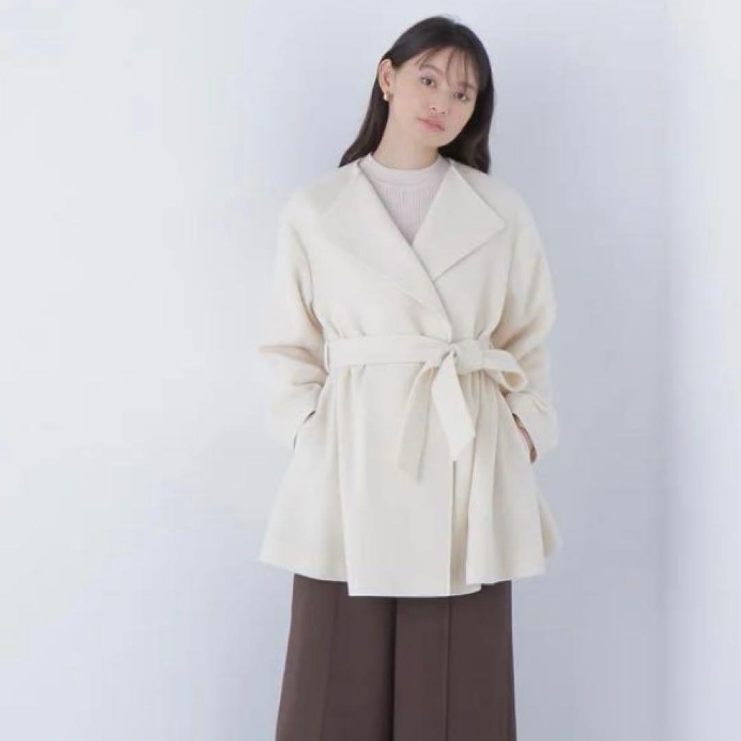 NATURAL BEAUTY BASIC ベルテッドミディコート　S