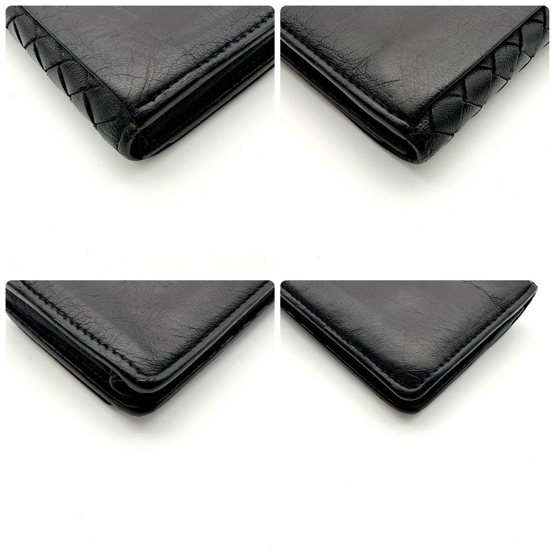 ボッテガヴェネタ イントレチャート カードケース 名刺入れ ブラック レザー