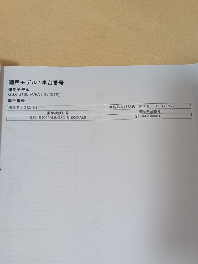 GSX-S1000 サービスマニュアル パーツカタログ