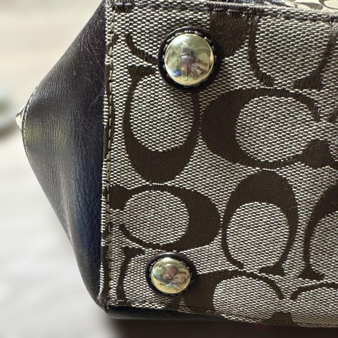 COACH コーチ レディース ハンドバッグ シグネチャー柄 シルクスカーフ付き