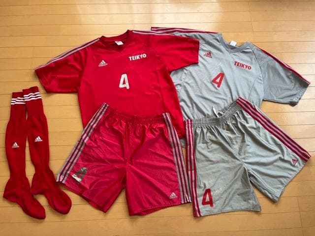 アディダス／adidas 帝京第三高校サッカー部ユニフォームセット サイズXO