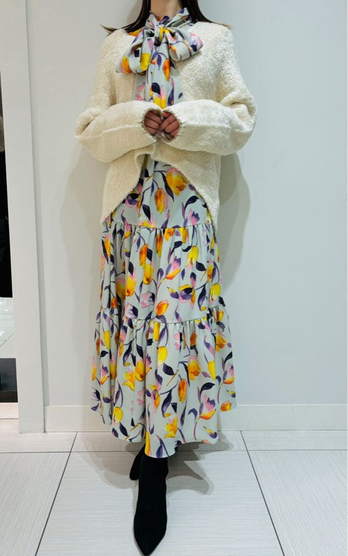 ダブルスタンダード Sov. ソブ　花柄ワンピースM