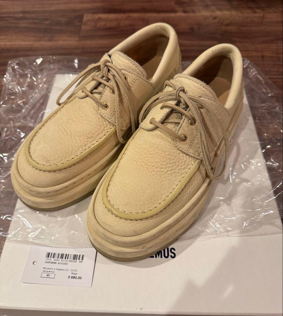 靴 JACQUEMUS LesBateau Pavane Leather Shoes