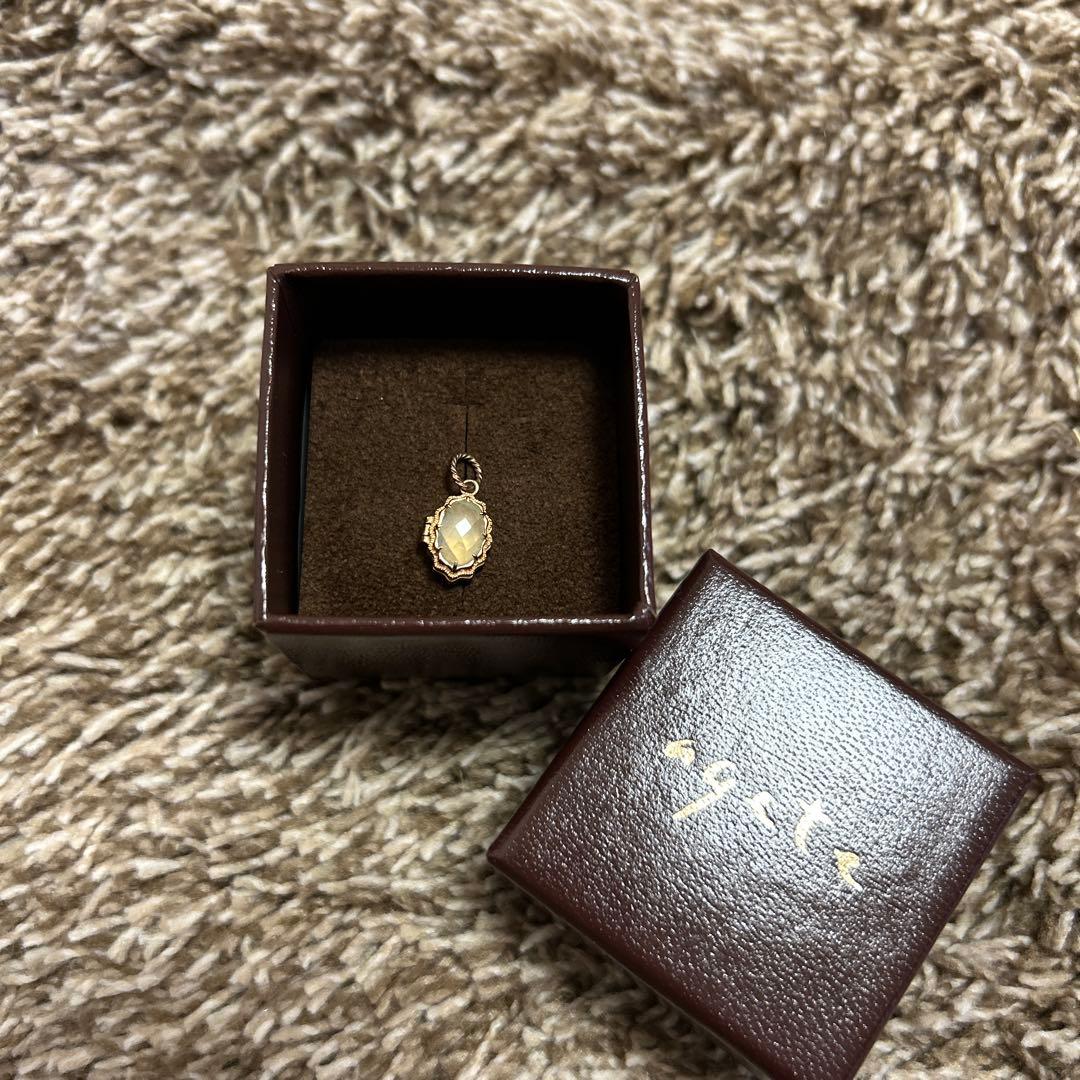 アガット K10 ネックレスチャーム　プレナイト