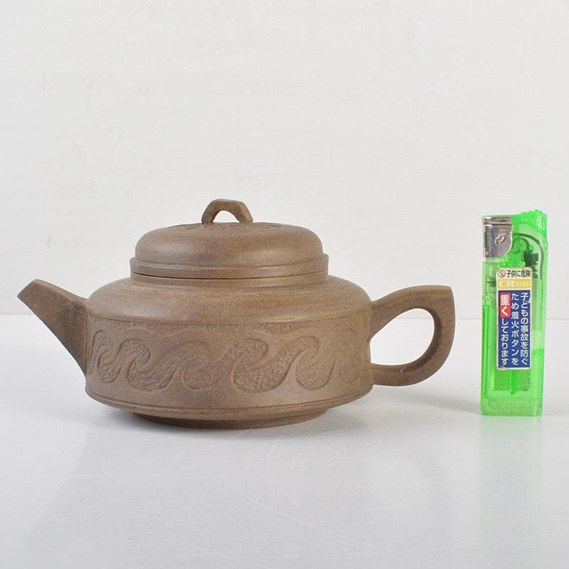 中国　顧景舟銘　紫砂　朱泥　急須　茶壷　V　R6903