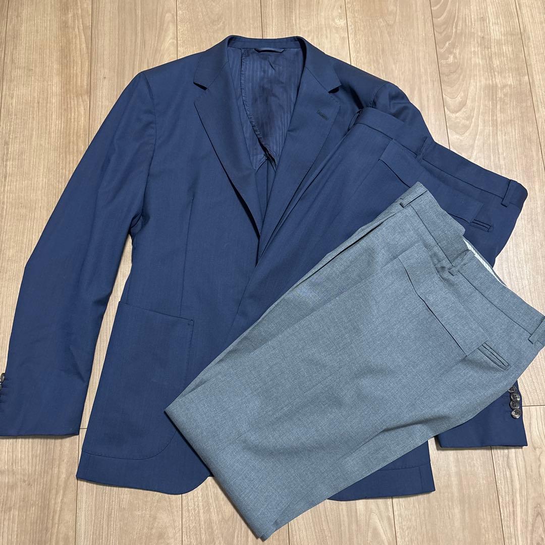 麻布テーラー　ワールドトラベラー　セットアップスーツ　パンツ2本