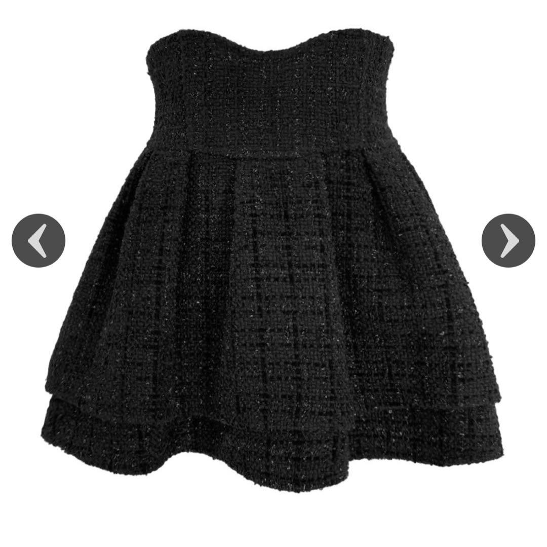 ミシェルマカロン ファンシーツイード美脚スカート Sサイズ